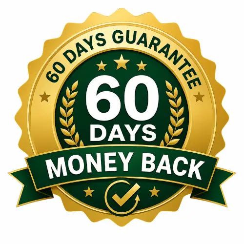 Kerassentials 60-Day Money Back Guarantee Badge